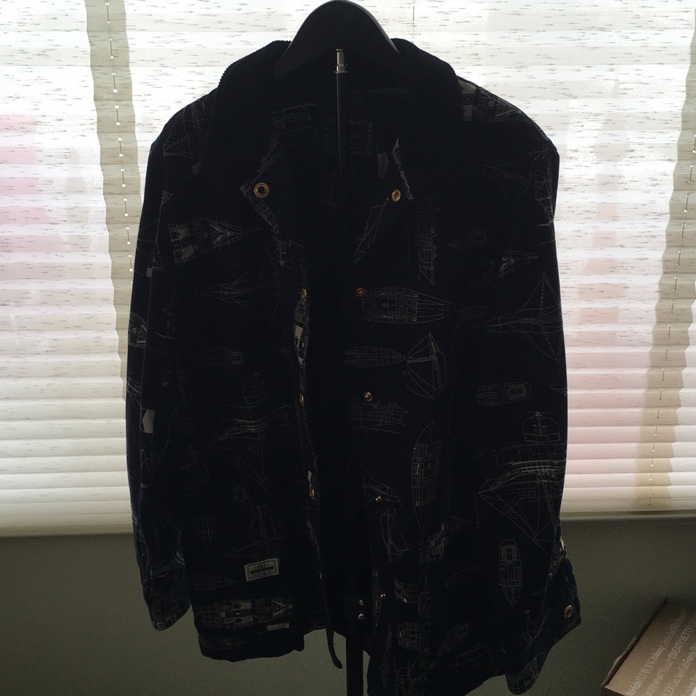 Navy Nautical Print Jacket